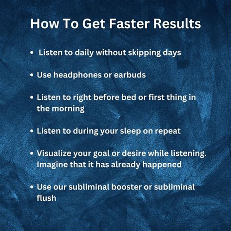 how to speed up subliminal results|15 Steps How To Make Subliminals Work Faster.